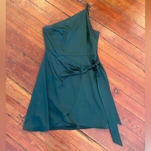 Gianni Bini One-Shoulder Emerald Dress